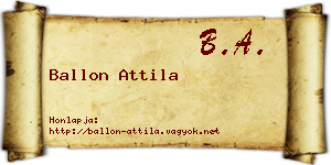 Ballon Attila névjegykártya